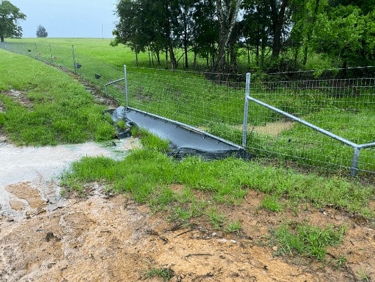 Horse Fence Water Gap