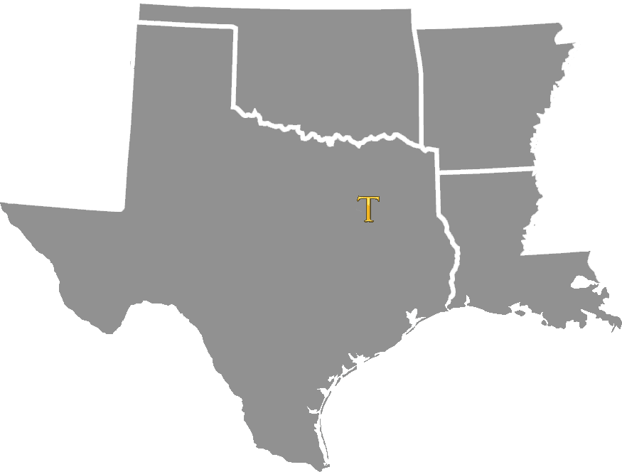 Texas-Oklahoma-Louisiana-Arkansas Map-Contact